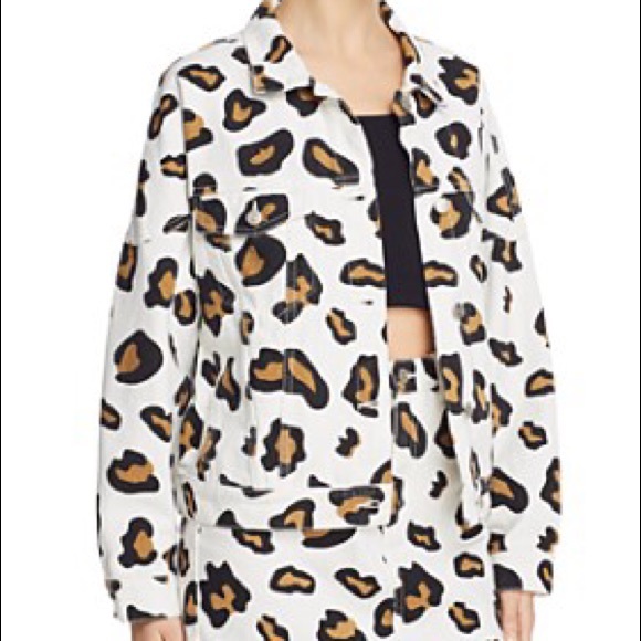 Sunset + Spring Leopard Denim Jacket - Picture 1 of 3